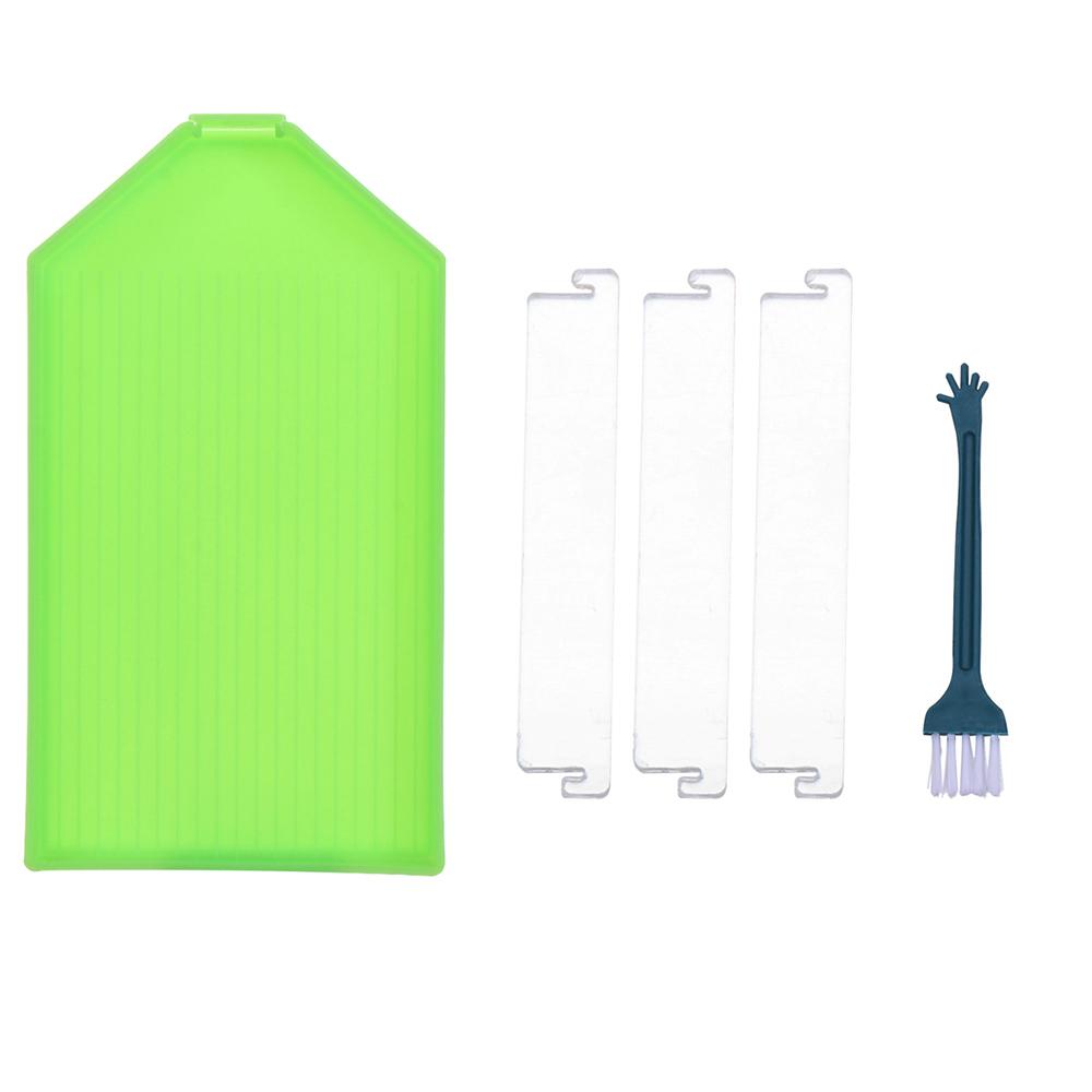 Пластина для сверления алмазной картины крестиком Поднос для хранения алмазной картины Поднос для алмазной картины Пластины для бисероплетения зелёный